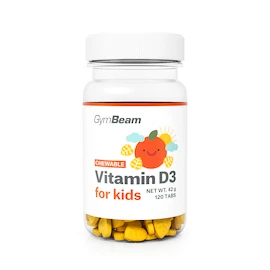 GymBeam Chewable Vitamin D3 for kids 120 tabs orange