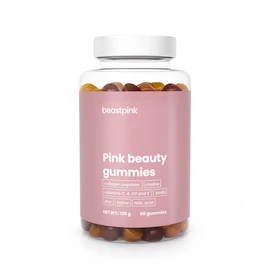 GymBeam Pink Beauty Gummies - BeastPink starfruit papaya cherry 60 gummies