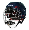 Hokejová helma CCM Tacks 70 Combo Navy Žák (youth)