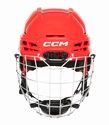 Hokejová helma CCM Tacks 70 Combo Red Žák (youth)