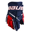 Hokejové rukavice Bauer Supreme M5PRO Navy/Red/White Intermediate 12 palců