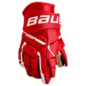 Hokejové rukavice Bauer Supreme M5PRO Red Intermediate 12 palců