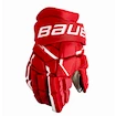 Hokejové rukavice Bauer Supreme MACH Red Intermediate 12 palců