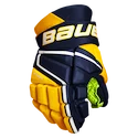 Hokejové rukavice Bauer Vapor 3X - MTO Navy/Gold Junior 11 palců