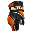 Hokejové rukavice Bauer Vapor Hyperlite - MTO Black/Orange Senior 15 palců