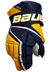 Hokejové rukavice Bauer Vapor Hyperlite - MTO Navy/Gold Senior 15 palců