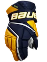 Hokejové rukavice Bauer Vapor Hyperlite - MTO Navy/Gold Senior 15 palců