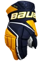 Hokejové rukavice Bauer Vapor Hyperlite - MTO Navy/Gold Senior