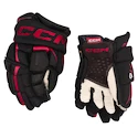 Hokejové rukavice CCM JetSpeed FT6 Black/Red Junior 10 palců