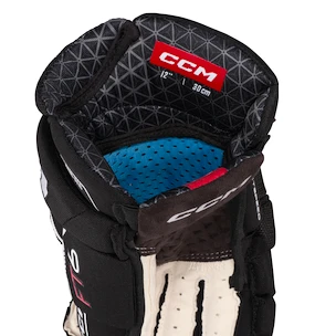 Hokejové rukavice CCM JetSpeed FT6 Black/White Junior 10 palců