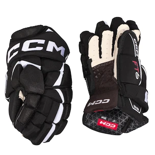 Hokejové rukavice CCM JetSpeed FT6 Black/White Senior 14 palců