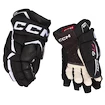 Hokejové rukavice CCM JetSpeed FT6 Black/White Senior 14 palců