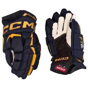 Hokejové rukavice CCM JetSpeed FT6 Navy/Sunflower Junior 10 palců