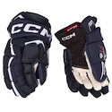 Hokejové rukavice CCM JetSpeed FT6 Navy/White Junior 10 palců