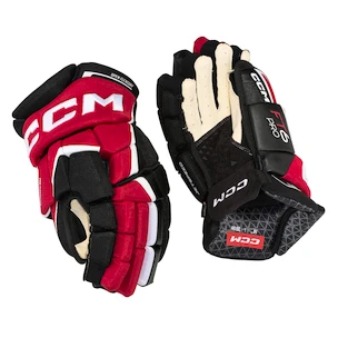 Hokejové rukavice CCM JetSpeed FT6 Pro Black/Red/White Junior