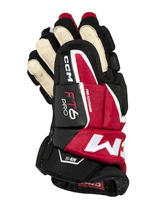 Hokejové rukavice CCM JetSpeed FT6 Pro Black/Red/White Senior 14 palců