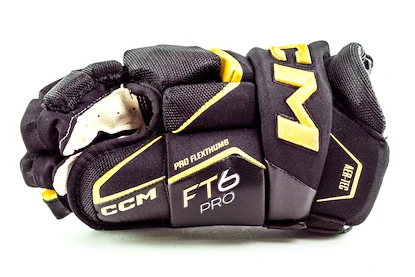 Hokejové rukavice CCM JetSpeed FT6 Pro Black/Sunflower Senior