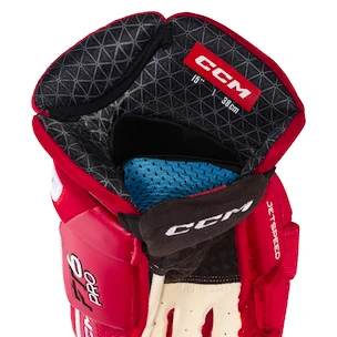 Hokejové rukavice CCM JetSpeed FT6 Pro Red/White Junior