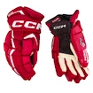 Hokejové rukavice CCM JetSpeed FT6 Pro Red/White Senior