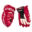 Hokejové rukavice CCM JetSpeed FT6 Red/White Junior