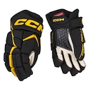 Hokejové rukavice CCM JetSpeed FT680 Black/Sunflower Junior 12 palců