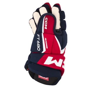 Hokejové rukavice CCM JetSpeed FT680 Navy/Red/White Senior 15 palců