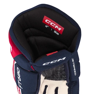 Hokejové rukavice CCM JetSpeed FT680 Navy/Red/White Senior 15 palců