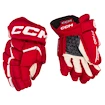 Hokejové rukavice CCM JetSpeed FT680 Red/White Junior 11 palců