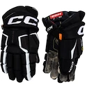 Hokejové rukavice CCM Tacks AS-V Black/White Junior 10 palců