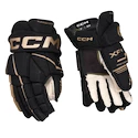 Hokejové rukavice CCM Tacks XF 80 Black/Gold Junior 10 palců