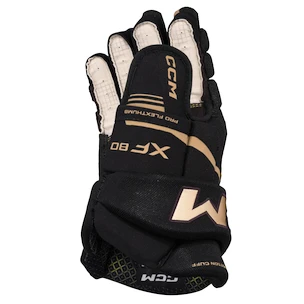 Hokejové rukavice CCM Tacks XF 80 Black/Gold Senior 13 palců