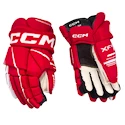 Hokejové rukavice CCM Tacks XF 80 Red/White Junior 10 palců