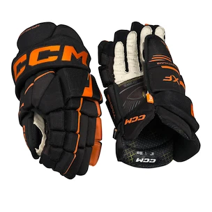 Hokejové rukavice CCM Tacks XF Black/Orange Junior 11 palců