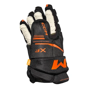 Hokejové rukavice CCM Tacks XF Black/Orange Junior 11 palců