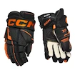 Hokejové rukavice CCM Tacks XF Black/Orange Senior