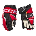 Hokejové rukavice CCM Tacks XF Black/Red/White Senior 13 palců