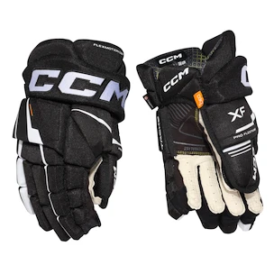 Hokejové rukavice CCM Tacks XF Black/White Junior 11 palců