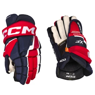 Hokejové rukavice CCM Tacks XF Navy/Red/White Junior 12 palců