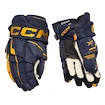 Hokejové rukavice CCM Tacks XF Navy/Sunflower Junior 12 palců