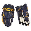 Hokejové rukavice CCM Tacks XF Navy/Sunflower Senior 14 palců