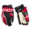 Hokejové rukavice CCM Tacks XF PRO Black/Red/White Junior 12 palců