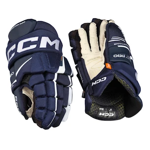 Hokejové rukavice CCM Tacks XF PRO Navy/White Junior 12 palců