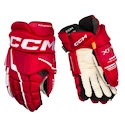 Hokejové rukavice CCM Tacks XF PRO Red/White Junior 11 palců