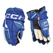 Hokejové rukavice CCM Tacks XF Royal/White Junior