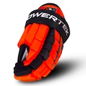 Hokejové rukavice POWERTEK  V5.0 Black/Orange Žák (youth) 8 palců