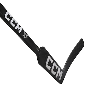 Kompozitová brankářská hokejka CCM Tacks XF Black/Grey Junior 21 palců, L (normální gard)