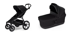 Městský kočárek Thule Urban Glide 4-wheel Black + korbička Black