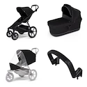 Městský kočárek Thule Urban Glide 4-wheel Black + korbička Black AKČNÍ SET 4V1