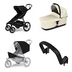 Městský kočárek Thule Urban Glide 4-wheel Black + korbička Soft beige AKČNÍ SET 4v1