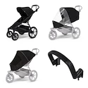 Městský kočárek Thule Urban Glide 4-wheel Black + madlo + pláštěnka + moskytiéra